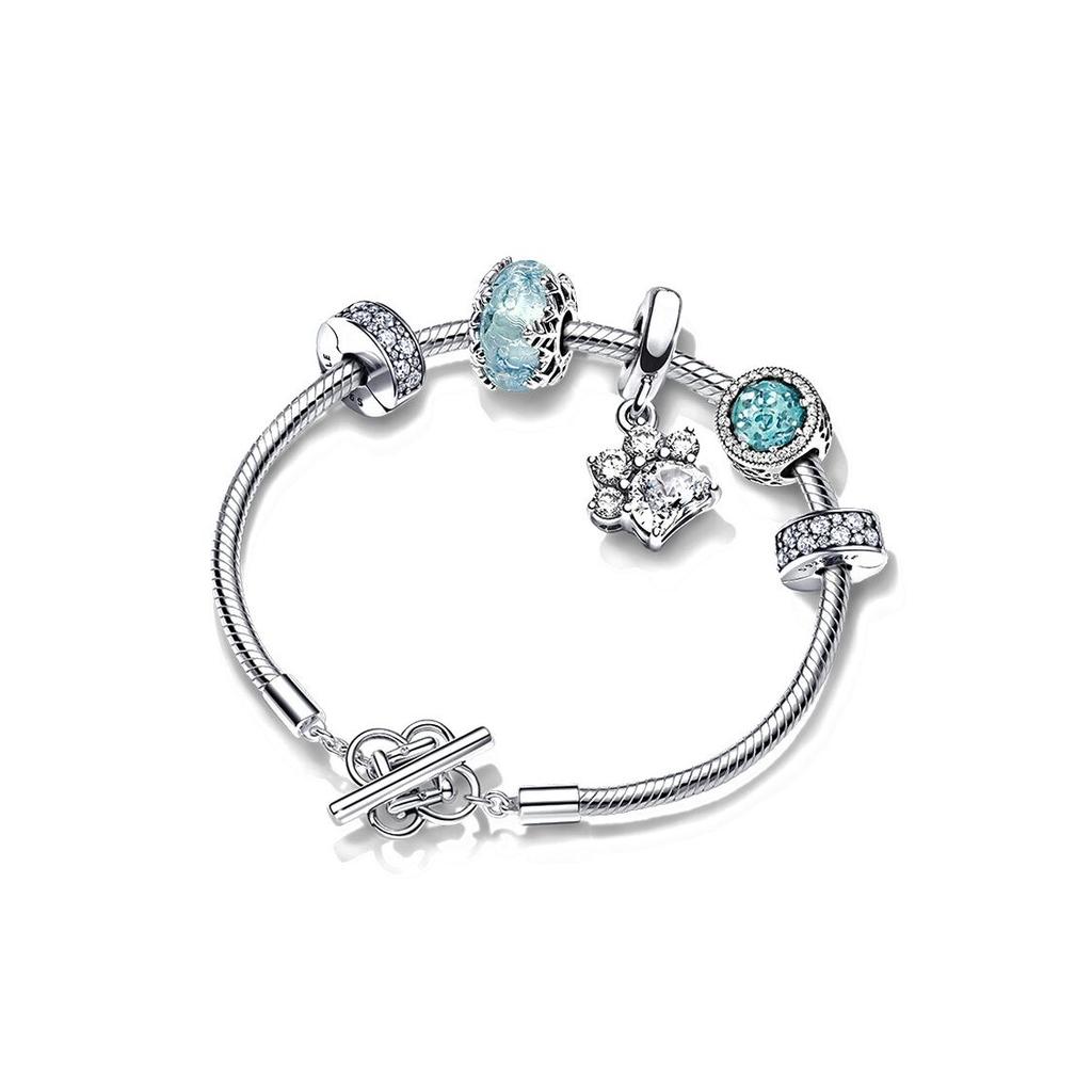 Pandora Gemstone Decorated 925 Silver Bracelet Women bracelet ZT2688