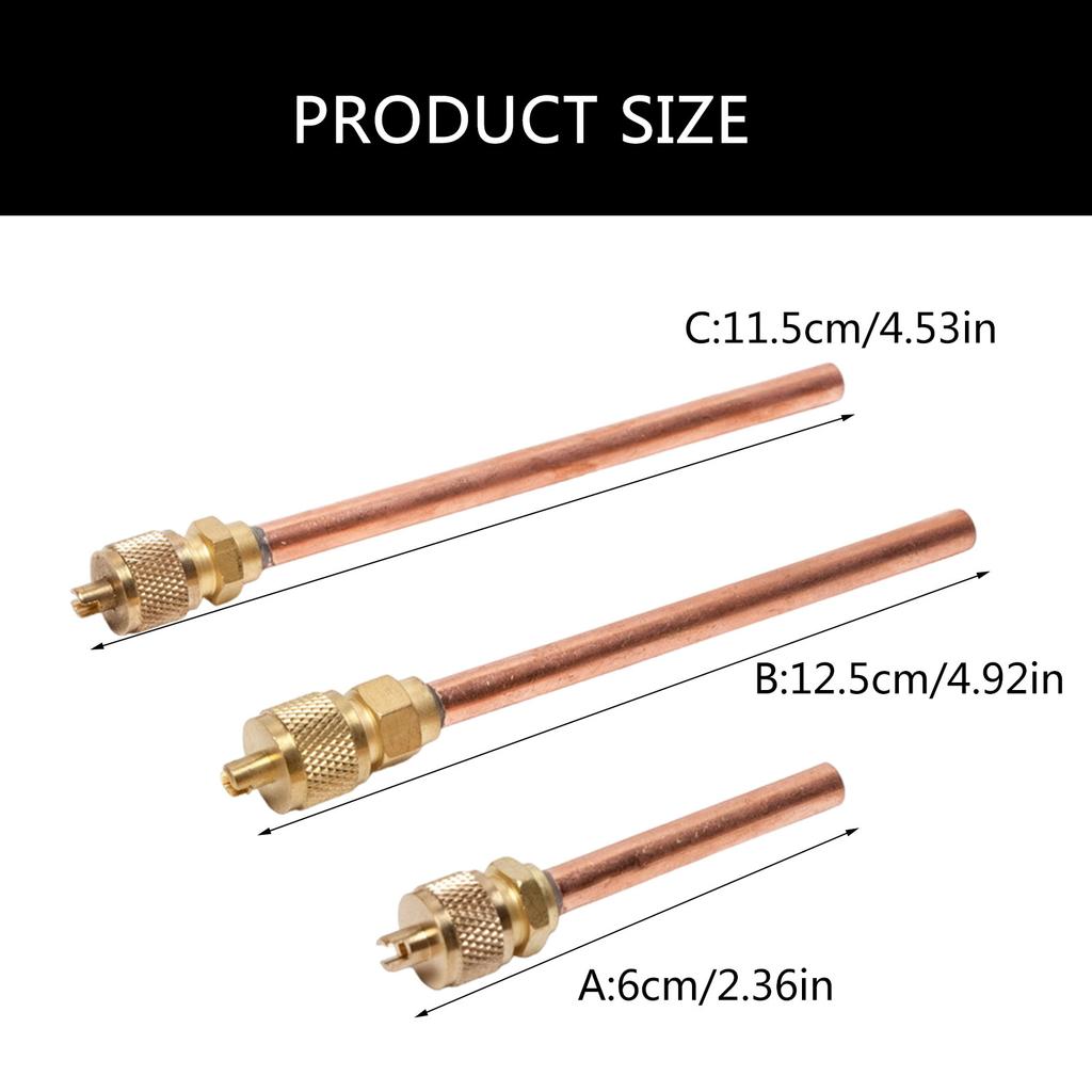 10 STÜCKE HVAC Service Zugangsventile Vakuum Kupfer Füllzugangsventile Abzieher 1/4" SAE Kälteanlagen-Kit Ventile