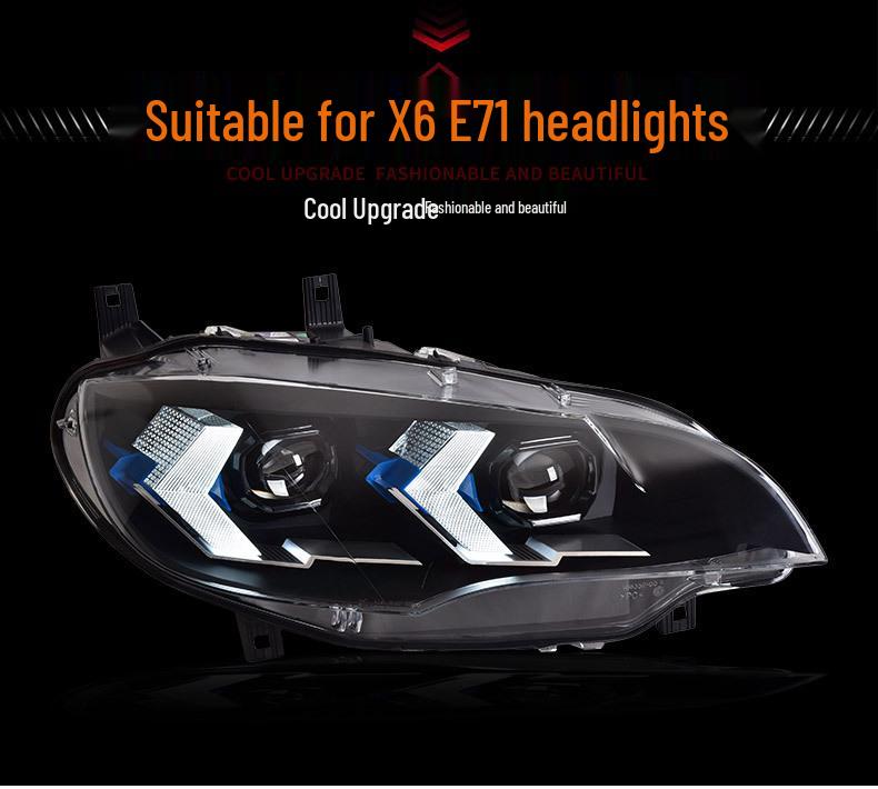 BMW X6 E71 (08-13) LED Projector Headlights with DRL & Turn Signals
