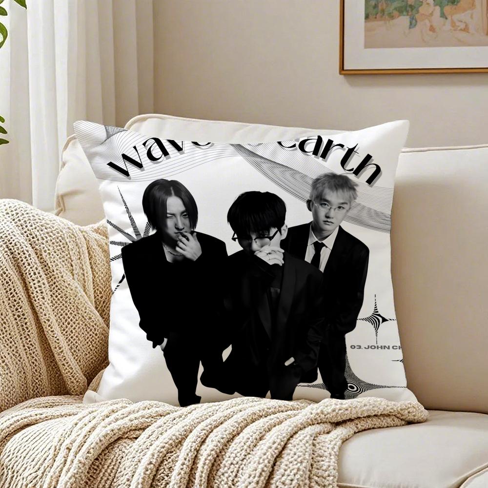Music Dreamy wwave to eearth Cushion Cover Pillowcase Antidustmite living Room Sofa Decor Cushion Room