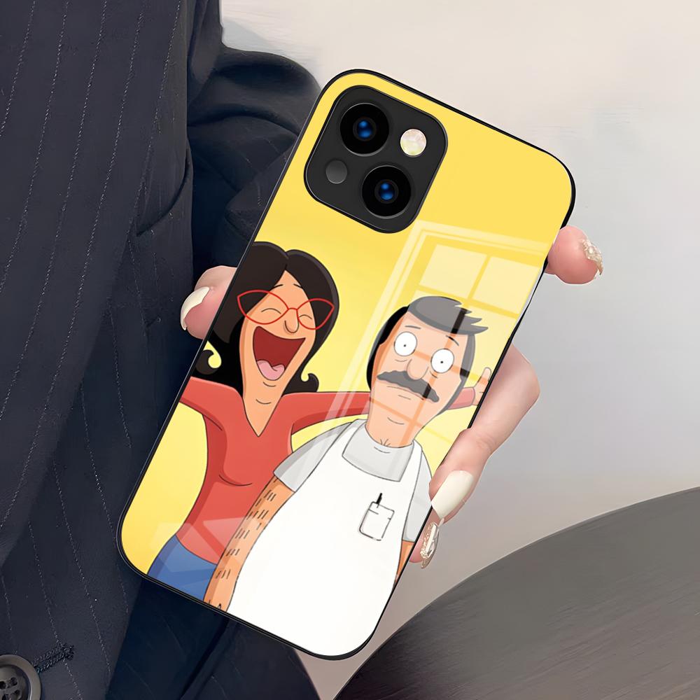 B-Bobs B-Burgers Cartoon Phone Case For IPhone 17 Pro Max 15 Pro 16 14 Plus 12 13 Mini 11 Pro Shockproof Glass Cover