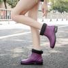 Rain Shoes Women's Short Tube Warm New Waterproof Shoes Rubber Shoes Four Seasons Students Versatile Fashion Non-slip Outside Rain Boots