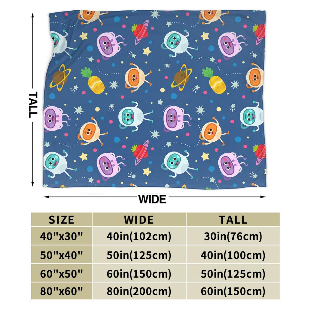 Bumble Nums Space Birthday Blankets Super Simples Airplane Flannel Throw Blanket For Couch Chair Sofa Bed Soft Warm Bedspread