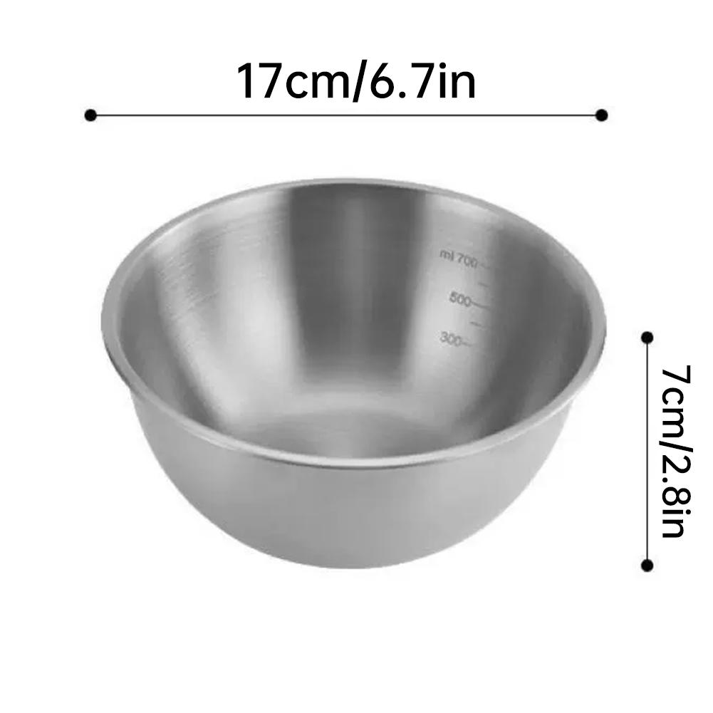 Stainless Steel Salad Bowl Rice Cold Noodles Lamian Noodles Bowl Cuisine Tub Kitchen Tableware Food Container Gold and Silver