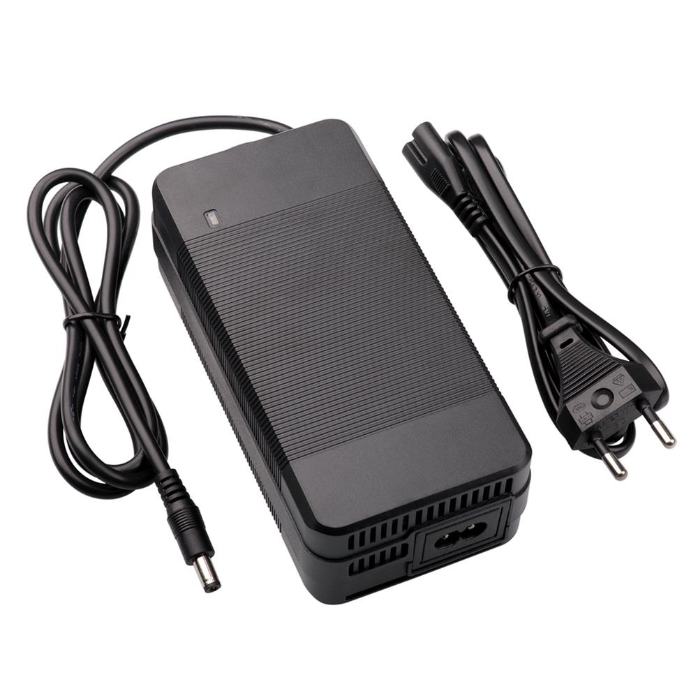 54.6V 4A Smart Lithium Battery Charger For 13Series 48V Li-ion Battery Fast Charging Charger With DC 5.5x2.1 Connector With Fan