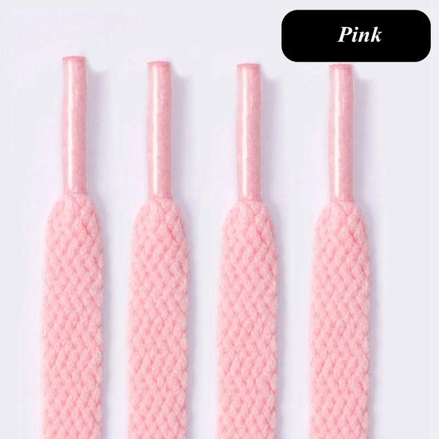 1 Paar flache Schnürsenkel 60–180 cm für Turnschuhe, 8 mm Stoff-Schnürsenkel, farbige Schnürsenkel, Schnürsenkel für Schuhe, klassische weiche Schnürsenkel 60cm rosa