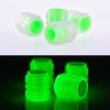 Night Glow Tire Valve Caps 4 PCS Car Tire Caps Glowing Tire Valve Stem Caps Car Decoration Accessories Car Wheel Dust Proof Air