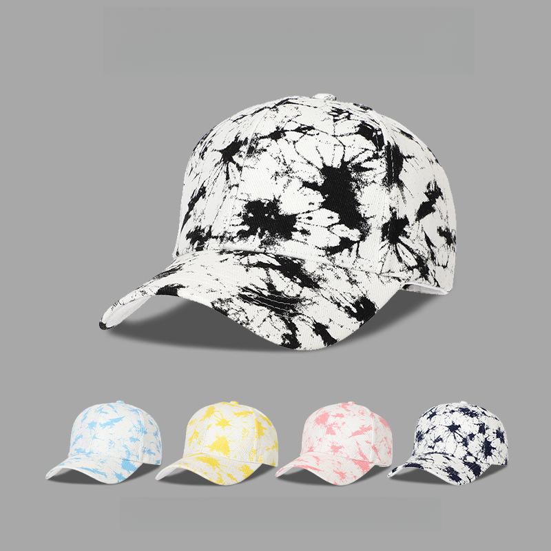 Freedom Outdoors Women's Navy Blue Street Fashion Graffiti Wide-Brimmed Dad Hat Men's Summer Sunshade Baseball Cap Stylish Trendy Cap New 56-58Cm