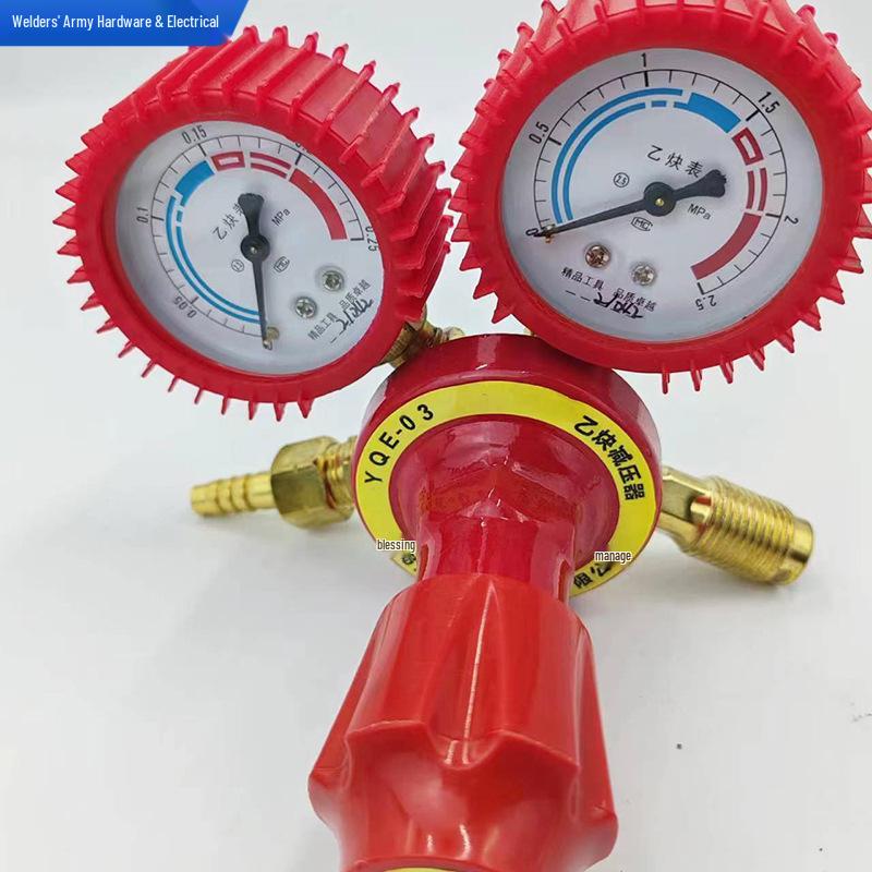 

Ударопрочный ацетиленовый регуляторный манометр YQE-03 - Цельномедный, Ударопрочный редукционный клапан