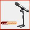 Lai Xiao Desktop Microphone Stand with Condenser Mic Shock Mount, Phone Holder, and Weighted Base