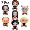 20cm Japon Demon Slayer Peluş Bebekler Sevimli Anime Kimetsu No Yaiba Kamado Tanjirou Nezuko Zenitsu Kyoujurou Oyuncaklar Çocuk Hediyeleri