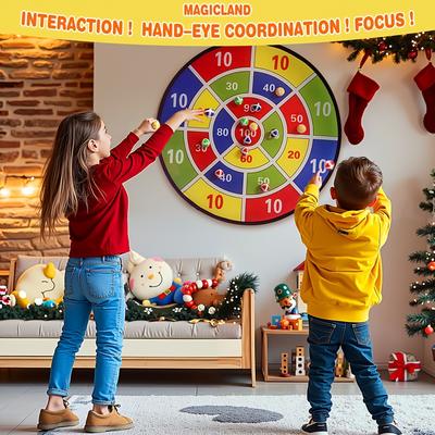 Zielset mit klebrigen Bällen für Kinder, für drinnen und draußen, sicheres Dartbrettspiel, interaktives Wurfspiel für die ganze Familie mit Bällen und Haken