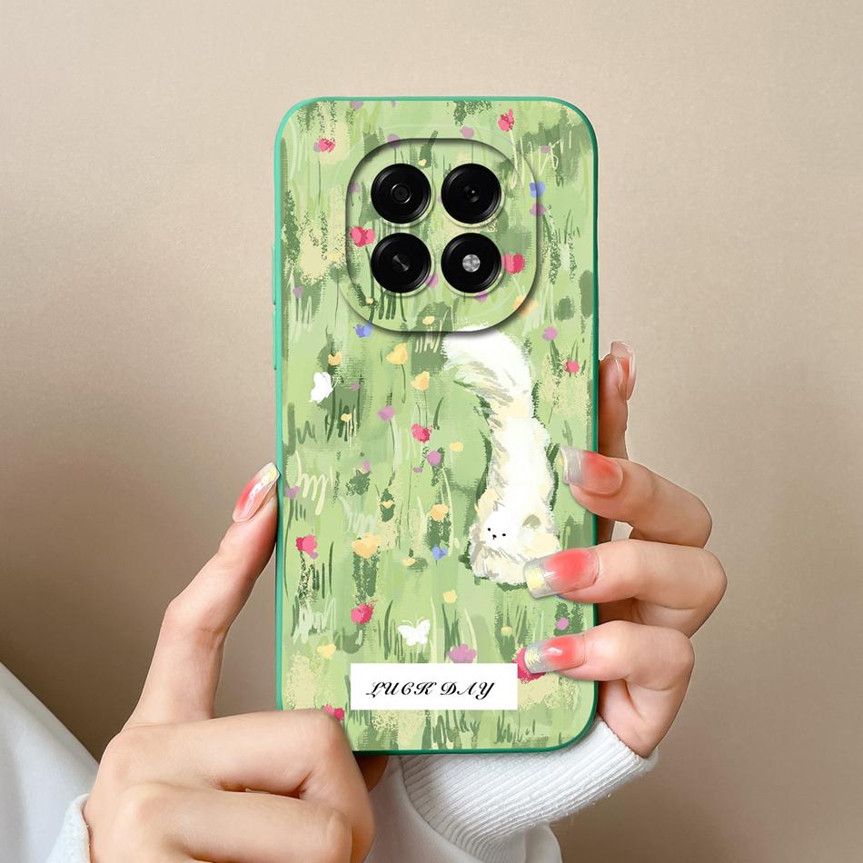 For Oppo A5 Pro 5G Phone Case Cute Cartoon Back Cover For Oppo A 5 2025 Full Protection Soft Liquid Silicone Anti Drop Housing