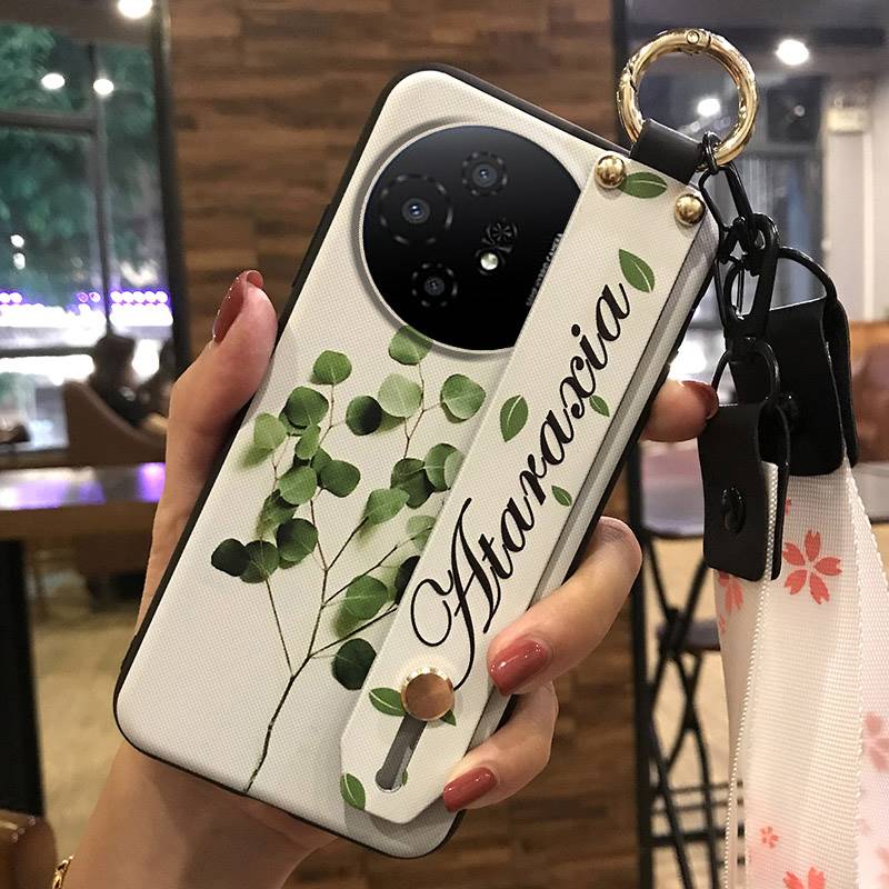 

Силиконовый чехол для телефона с подставкой для TCL 50 Nxtpaper 5G/50Pro Nxtpaper 5G с кольцом, водонепроницаемым ремешком на запястье, грязеотталкивающим, с цветком TCL 50 Nxtpaper 5G/50Pro