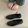 Retro niche simple elastic band ballet shoes women 2025 summer new commuter soft sole comfortable small single shoes