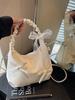 Women's Korean Pearlescent Bow Handbag - Crossbody & Small Tote for Commuting