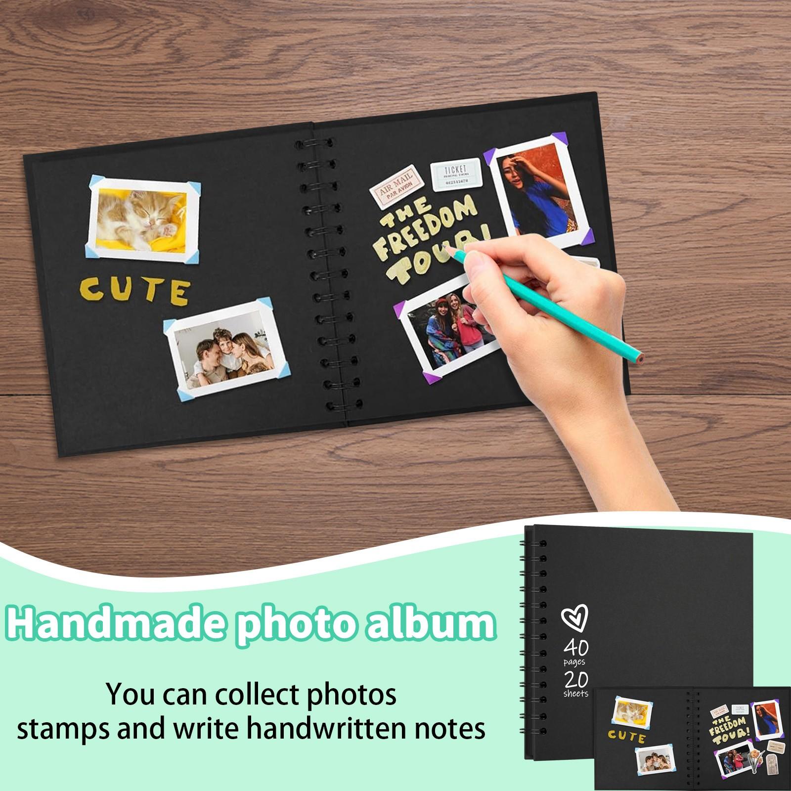 DIY Handmade Creative Photo Album Kraft Paper Scrapbook Wedding Decoration Commemorative Album Card Book One Size
