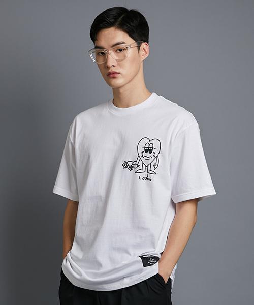 Conceptual [Conceptual X Genial] Broken Heart Short Sleeve T-Shirt_White White/M