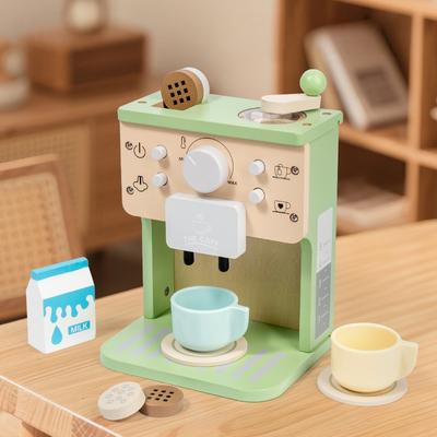 Wooden Coffee Machine Toys for Kids Simulation Kitchen Toys Pretend PlayPlay Kitchen Accessories for Girls & Boys