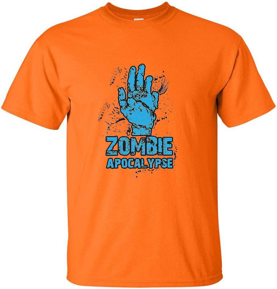 Zombie Apocalypse T-shirt Halloween Theme Costume Funny Mens Graphic Tees XXXL