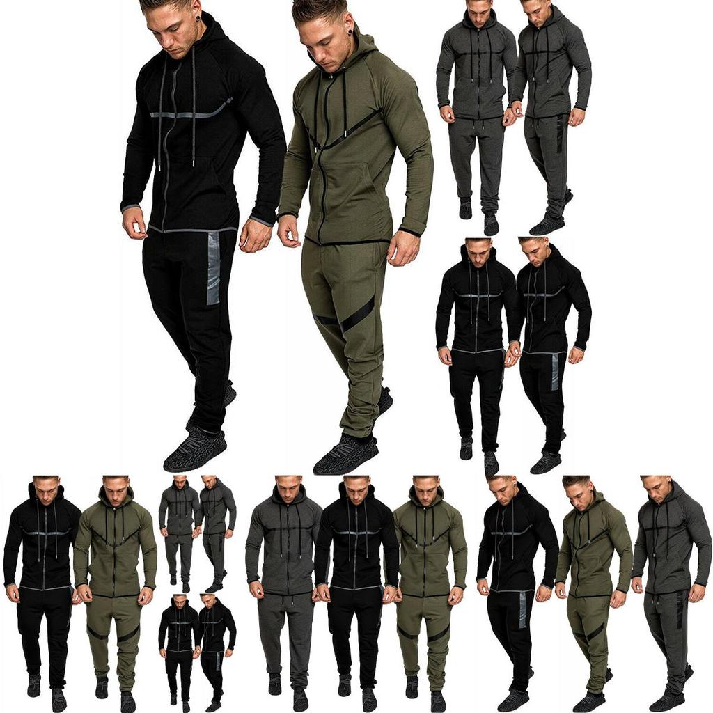 Stylish Men Tracksuit With Hooded Design And Adjustable Waistline For Comfort