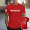 Land Of The Free Letter Prined T-shirt For Men 2025 Trendy Casual Men's O-Neck Short Sleeve Clothing Breathable Sports T Shirt