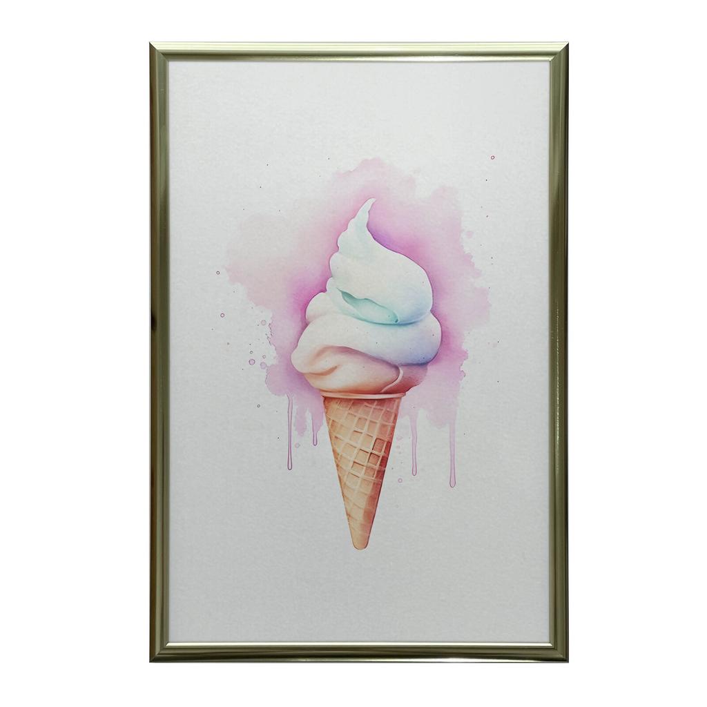 Tęczowe Lody Tęczowe Lody, 50X70 Cm, Bez Ramy, Płótno Premium Na Blejtramie