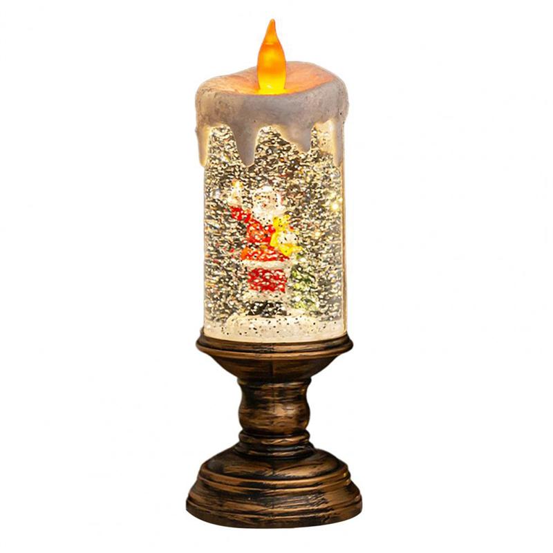 

AB34-Festive For Christmas Decoration Candles Led Flameless Lights For Holiday For Santa Claus Snowman Decorations