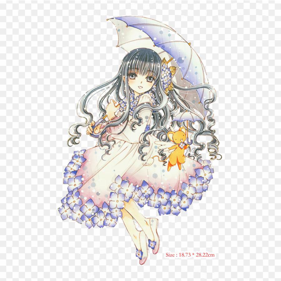 Cerberus Sakura Kinomoto Iron On Transfers For Clothes DIY T-shirt Clothing Patches Cool Thermal Transfer Vinyl Sticker Badge Washable Decor