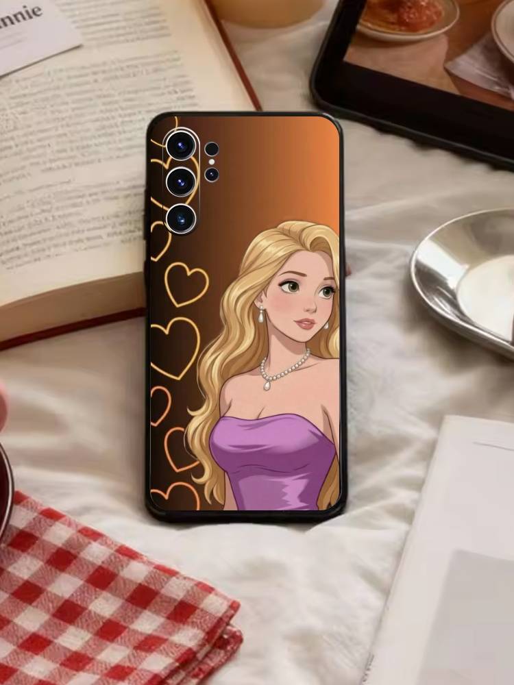 Fairy-Rapunzel Princess Phone Case For Samsung S26,S25,S24,S23,S22,S21,S20,S30,Ultra,Plus,Fe,Note,5G Black Cover