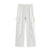 Summer new ice silk pants loose straight casual high waist thin small cool Sa wind tooling wide leg pants