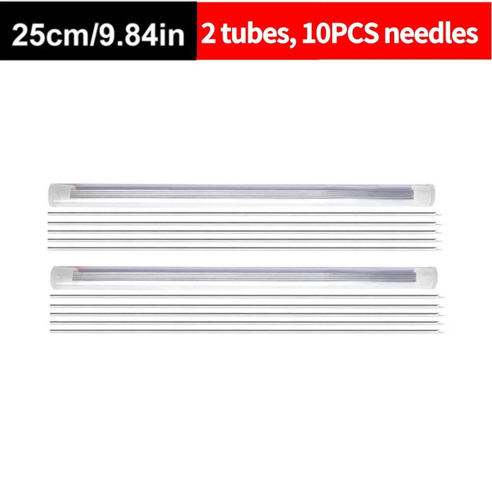 5-25PCS Earthworm Hooking Needle Worm Fishing Needle Hollow Earthworm Hook Needle Fishing Baiting Tool for Carp Fishing 20-30cm
