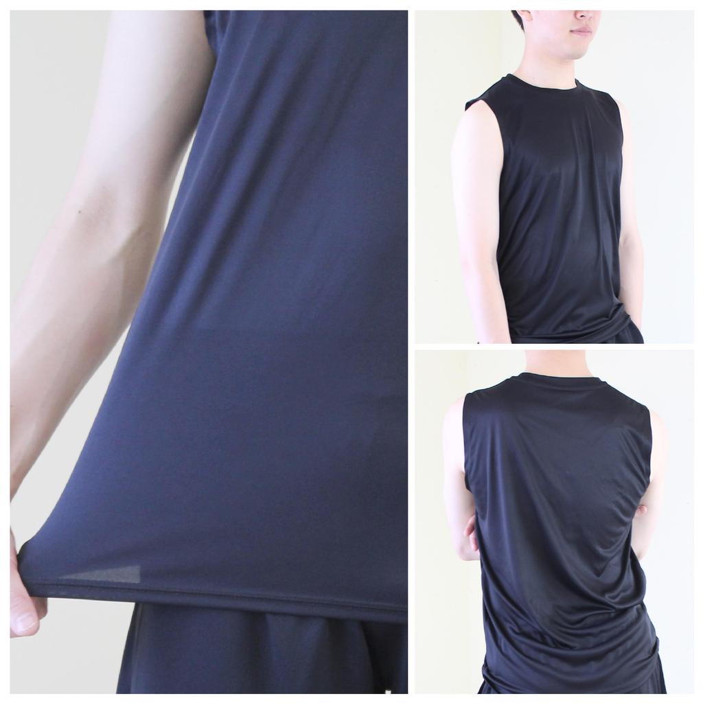 BS Ganbanyoku Genki Sleeveless Top [Kenmaru] (Black/3L) 5725-G-A