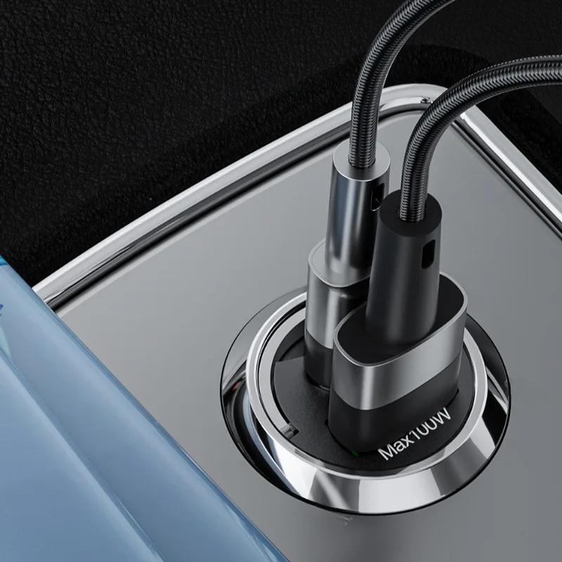 New PD USB Car Charger 100W Super Fast Charging Car Charger Adapter for IPhone 13 14Pro Xiaomi Samsung Quick Charge