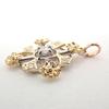 [Used] K18/PG/WG Diamond Flower Pendant Top/j7-10