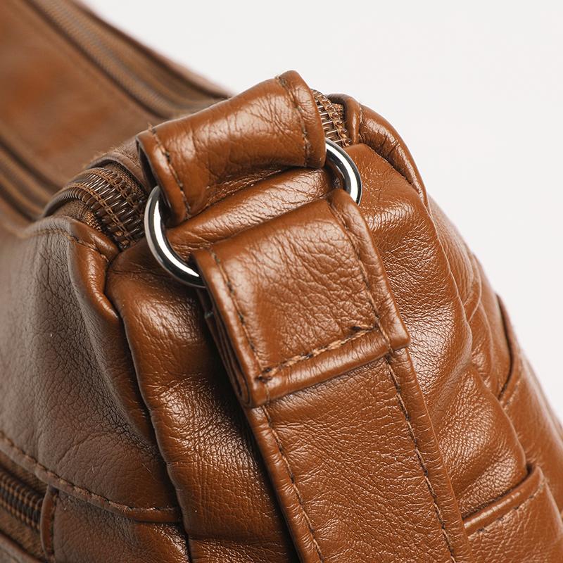 Mother Bag Middle-Aged Crossbody Bag Soft Leather Large Capacity Women's Shoulder Bag