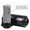 EVIL ENERGY Inline Fuel Filter 100 Micron with 6AN 8AN 10AN Adapter Universal 50MM