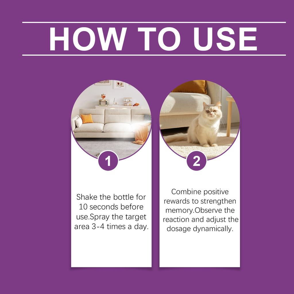 Cats Deterrent Spray Natural Safe Cats Repellents Indoor & Outdoor, Effective Training Aid, -Scratch Deterrent For Furniture, Sofas, Rugs, Cats60ml