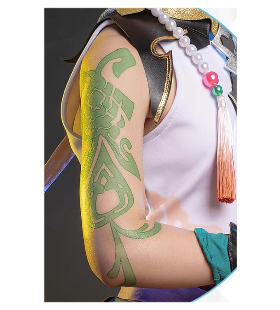 Genshin Impact Xiao Shou Tattoo Stickers for Cosplay, Doujinshi, Events, Costumes, School Festivals, and Halloween! (Xiao Shou Right Arm Pattern x2)