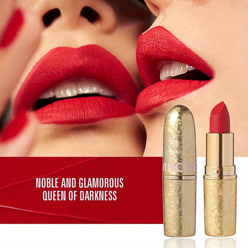 Matte Velvet Lipstick Waterproof Velvet Lip Gloss with Long Lasting Non-Stick Cup Moisturizing Lip Balm