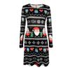 Women's Dress Reindeer Elk Snowman Christmas Tree Printed Party Dress Skirt With Premium Comfort And Stylish Holiday Charm