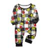 Print Cute Family Set Pajamas, Home Clothes, Family Set Long Sleeve Top Pants Set