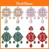 Fashion Lady Geometric Crystal Earrings With Irregular Design For Elegant Occasions