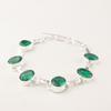 Chromdiopsid Edelstein 925 Sterlingsilber Schmuck Kette Armband 9" Für Damen RB-6-1