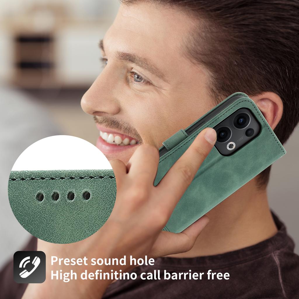 DIERFENG DF-03 For Oppo Reno13 5G (Global) Leather Case Lines Imprint Wallet Phone Cover