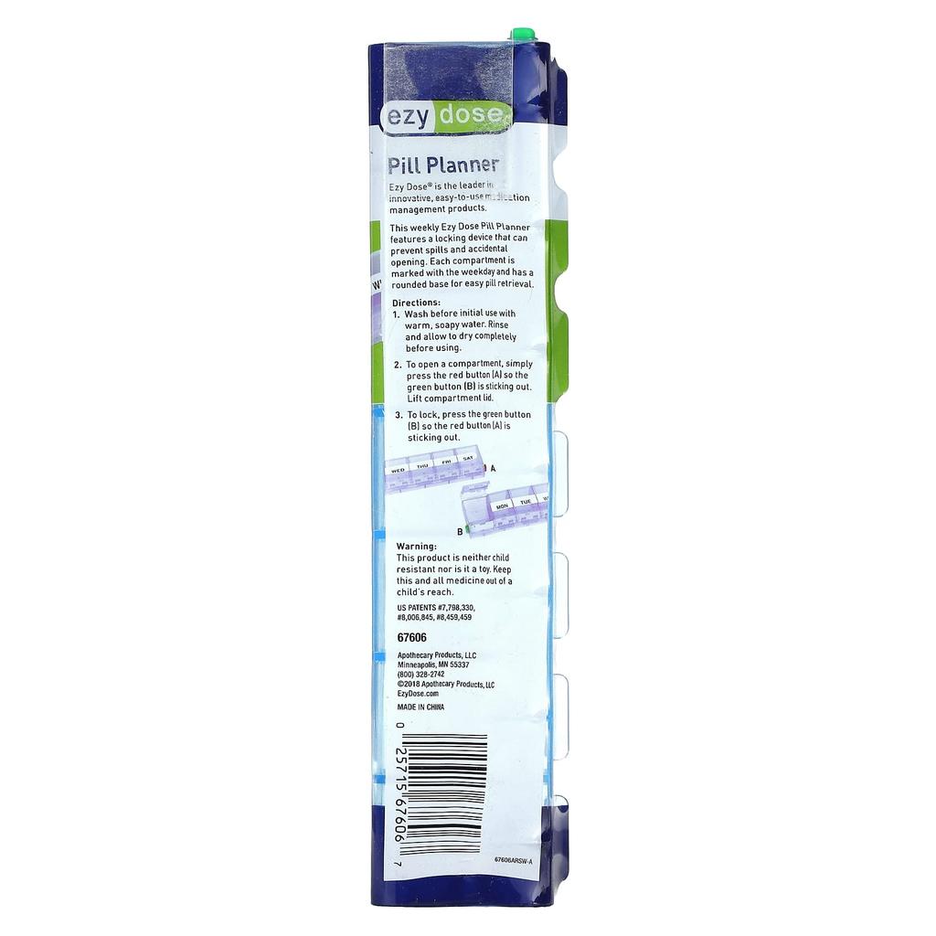 Weekly Pill Planner Included, Xl, 1 Ea, 1 Ea