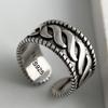 925 Sterling Silver Rings for Women Couple Minimalist Handmade Simple Retro Flower Heart Ring Fine Jewelry Gift Prevent Allergy