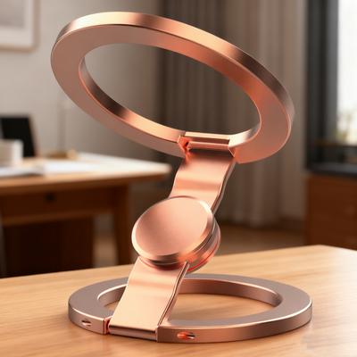 Desktop Double-sided Magnetic Phone Holder for Cellphones Magnet Stand Car Portable Metal Support for iPhone Rotatable Decompres