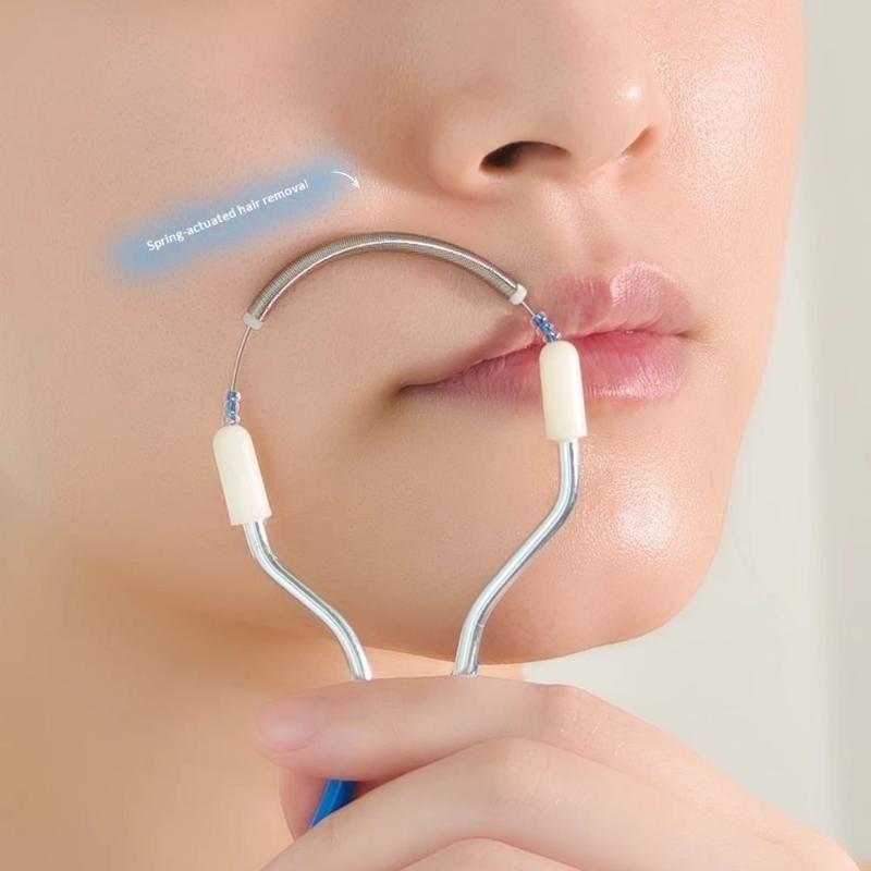 Women Facial Hair Removal Epilator Stick Steel Roller Smooth Spring Bend Face Cleaning Spring Hair Removal Epilator 2Pcs