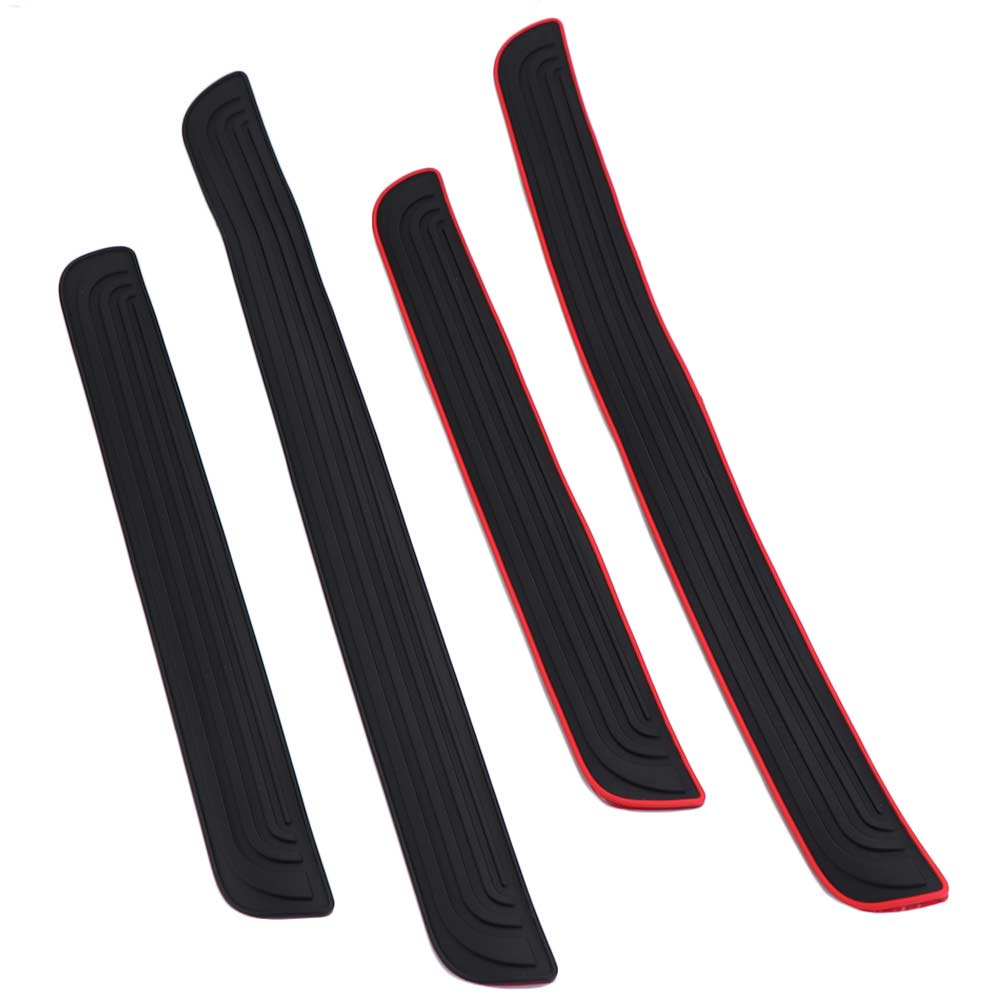 Anti-Scratch Rubber Car Door Sill Scuff Covers Anti-Scratch Car Door Sill Sticker Decor Accessory